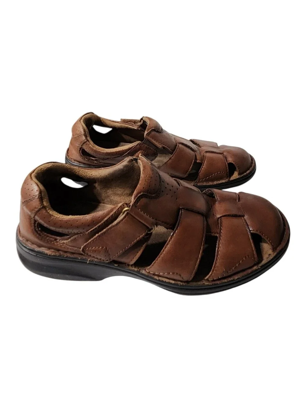 Florsheim Brown Leather Fisherman Sandals for Men Size 9M
